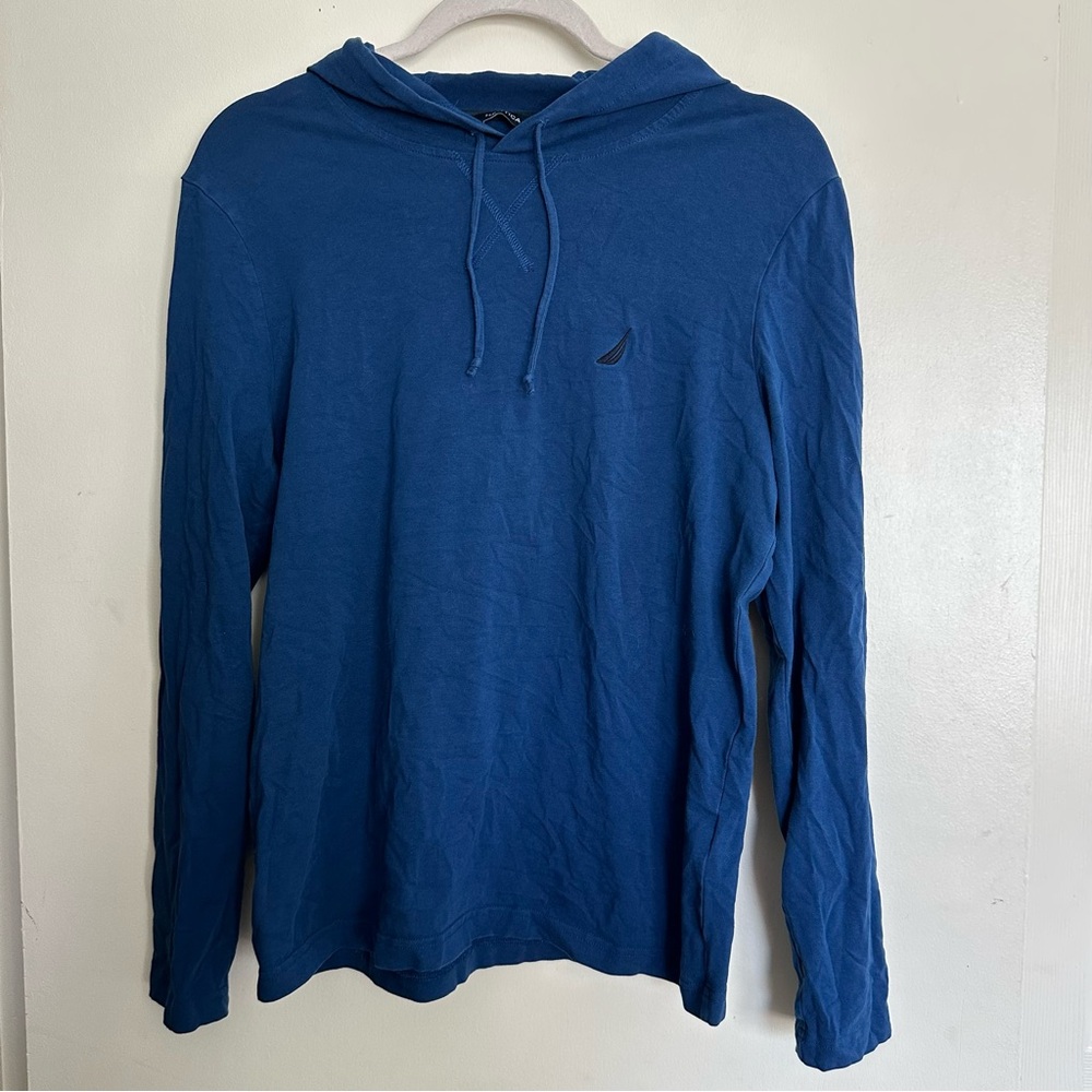 Nautica Men's Blue Hoodie Shirt